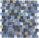 Lunar Light Blue Blend 1" x 1" Glass and Stone Pool Tile Ocean Pool Mosaics