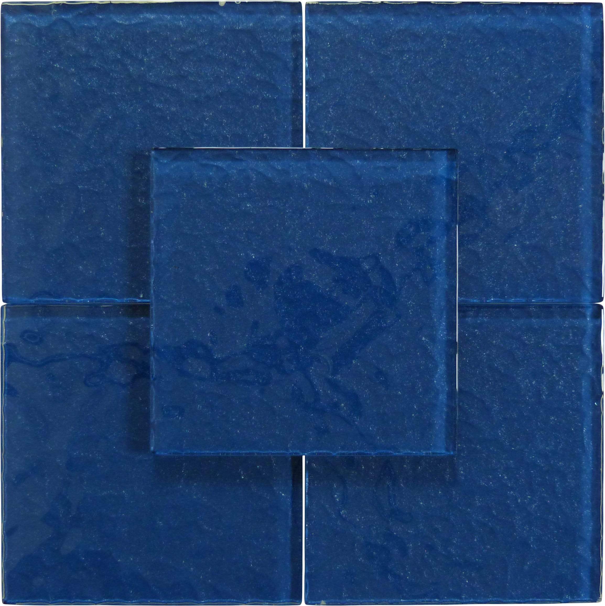 Moonscape Blue 6"x6" Ripple Glossy Glass Pool Tile Ocean Pool Mosaics