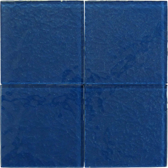 Moonscape Blue 6"x6" Ripple Glossy Glass Pool Tile Ocean Pool Mosaics