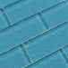 Moonscape Turquoise 2"x6" Ripple Glossy Glass Pool Tile Ocean Pool Mosaics