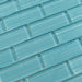 Pinnacle Metallic Aqua 1.5x4 Glossy Glass Tile Ocean Pool Mosaics