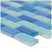Sky Blue Blend 1" x 2" Glossy & Iridescent Glass Pool Tile Ocean Pool Mosaics