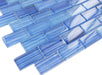 Watercolors Caribbean Blue 1" x 2" Glossy Glass Pool Tile Ocean Pool Mosaics