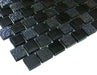Black Metallic 1" x 1" Offset Glass Pool Tile Ocean Pool Mosaics