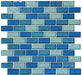 Galaxie Blue 1" x 2" Glossy Glass Pool Tile Ocean Pool Mosaics