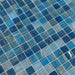 Blue Copper Blend 3/4'' x 3/4'' Glossy Glass Pool Tile Ocean Pool Mosaics
