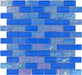 Royal Blue 1'' x 2'' Glossy & Iridescent Glass Pool Tile Ocean Pool Mosaics