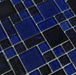 Egyptian Sapphire Blue Unique Shapes Glossy Glass Pool Tile Ocean Pool Mosaics