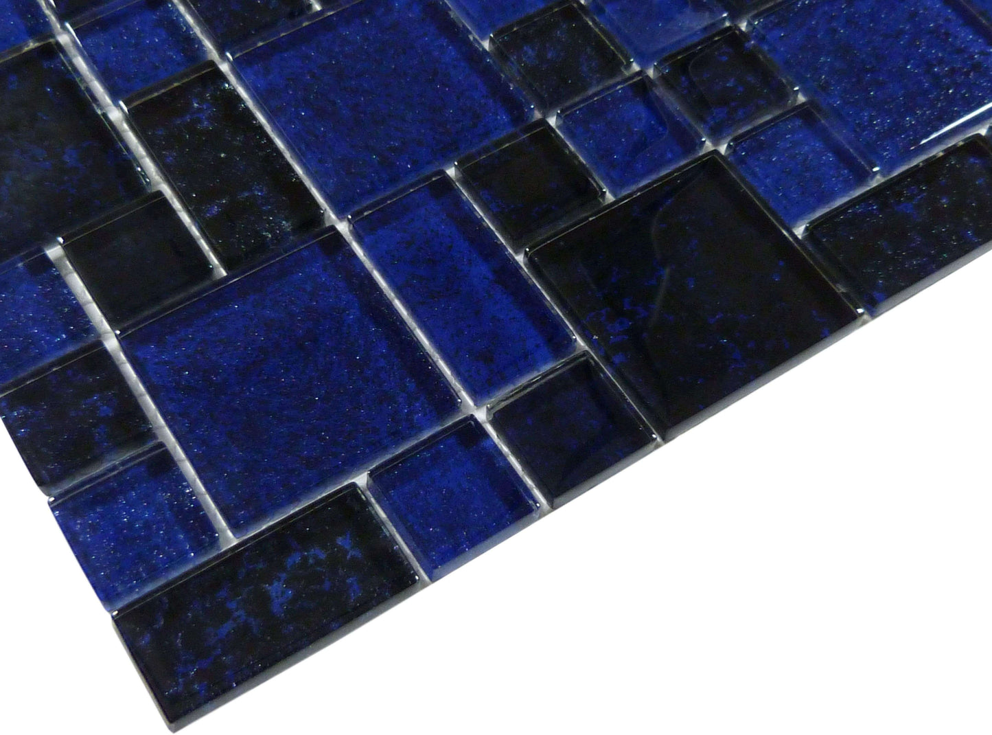 Egyptian Sapphire Blue Unique Shapes Glossy Glass Pool Tile Ocean Pool Mosaics