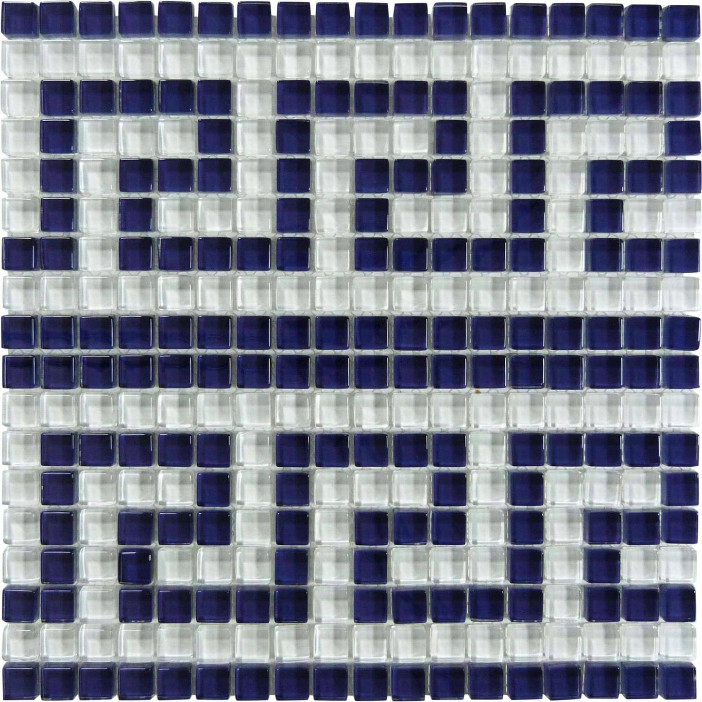 Darling Indigo Blue 5/8" x 5/8" Glossy Glass Pool Tile Ocean Pool Mosaics