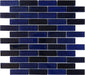 Egyptian Sapphire Blue 1" x 3" Glossy Glass Pool Tile Ocean Pool Mosaics
