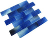 Frosted Sky Blue 2" x 4" Glass Subway Pool Tile Ocean Pool Mosaics