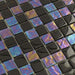 Raven Black 1" x 1" Glossy & Iridescent Glass Pool Tile Ocean Pool Mosaics