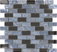 Titanium Black 1" x 2" Glossy & Iridescent Glass Pool Tile Ocean Pool Mosaics