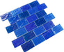Light Blue Blend 2" x 3" Iridescent Glass Subway Pool Tile Ocean Pool Mosaics