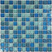 Galaxie Blue Blend 1" x 1" Iridescent Glossy Glass Pool Tile Ocean Pool Mosaics