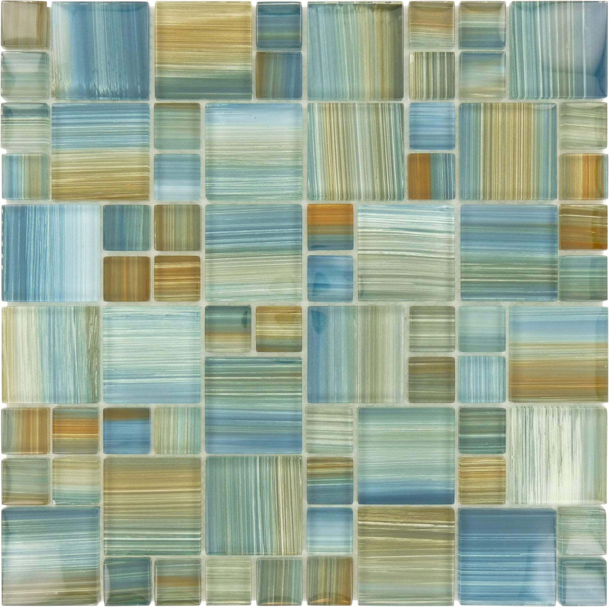 Watercolors Aqua Unique Shape Glossy Glass Tile: 8M2348T5 | Shop Oasis
