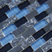 Titanium Blue 1" x 2" Glossy & Iridescent Glass Pool Tile Ocean Pool Mosaics