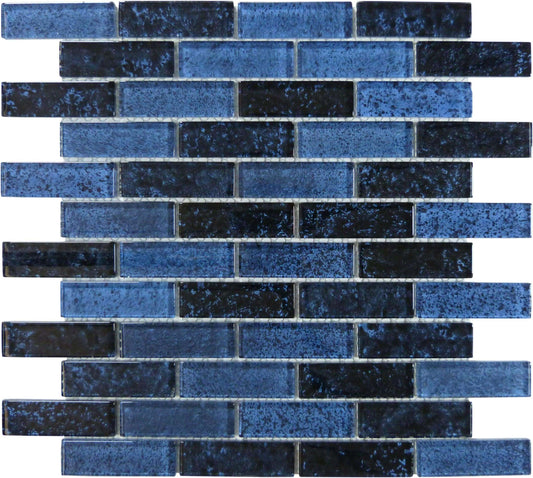 Victoria Blue 1" x 3" Glossy Glass Pool Tile Ocean Pool Mosaics