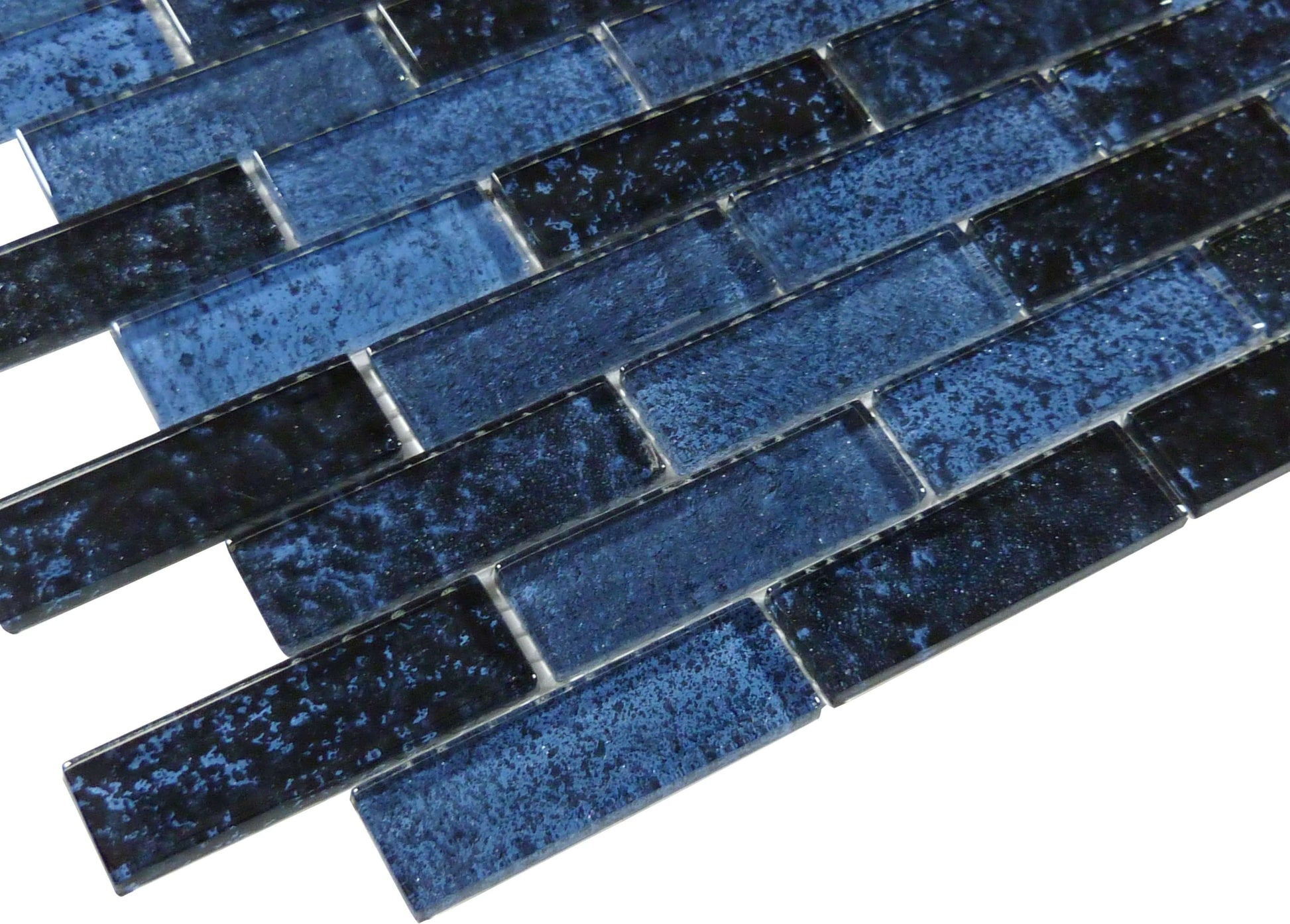 Victoria Blue 1" x 3" Glossy Glass Pool Tile Ocean Pool Mosaics