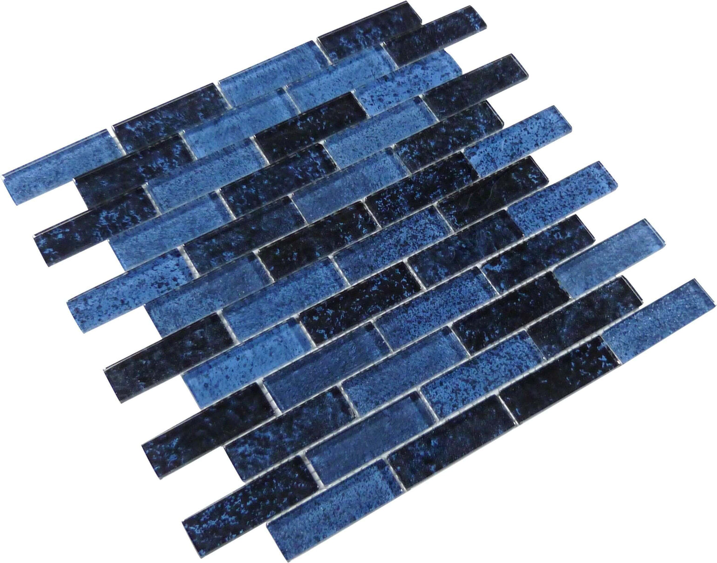 Victoria Blue 1" x 3" Glossy Glass Pool Tile Ocean Pool Mosaics