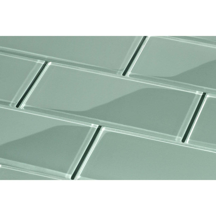 Slate Grey 3'' x 6'' Glossy Glass Subway Tile Pacific Tile