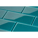 Dark Teal Green 3'' x 6'' Glossy Glass Subway Tile Pacific Tile