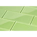 Powder Room Green 3'' x 6'' Glossy Glass Subway Tile Pacific Tile