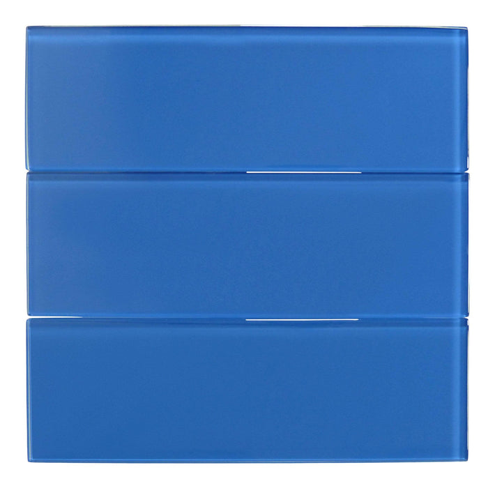 Denim Blue 4" x 12" Glossy Glass Subway Tile Pacific Tile