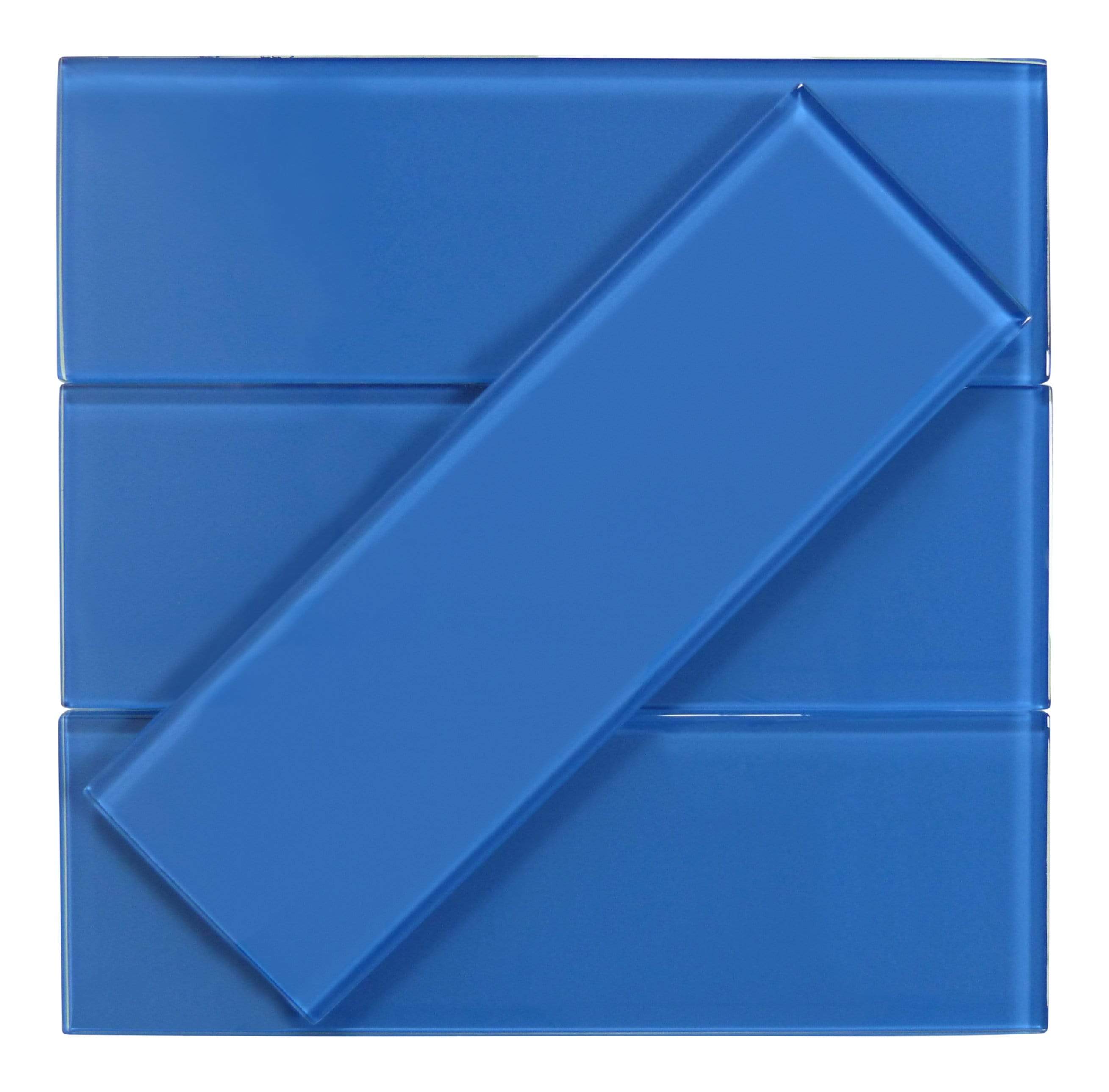 Denim Blue 4" x 12" Glossy Glass Subway Tile Pacific Tile