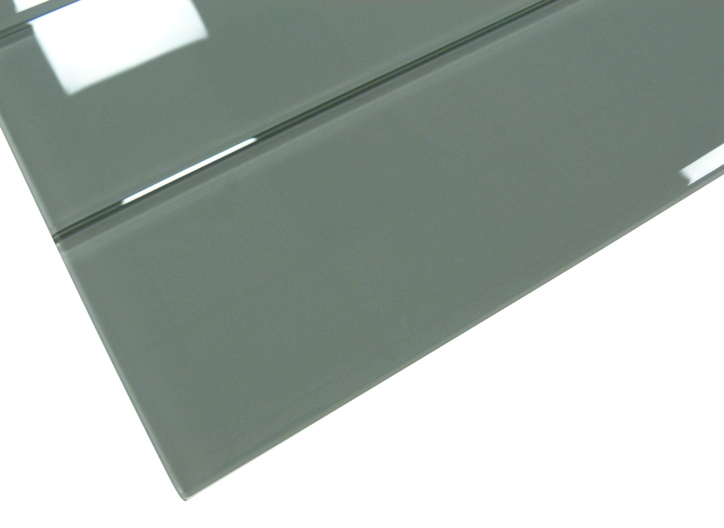 Smoke Grey 4" x 12" Glossy Glass Subway Tile Pacific Tile