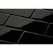 Black 3'' x 6'' Glossy Glass Subway Tile Pacific Tile