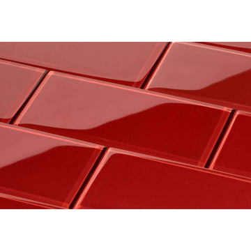 Buy red glass mosaic tile backsplash for Kitchen wall or floors