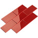 Deep Red 3" x 6" Glossy Glass Subway Tile Pacific Tile