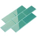 Teal Green 3'' x 6'' Glossy Glass Subway Tile Pacific Tile