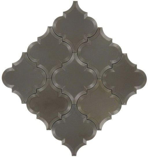 Coal Arabesque Black Beveled Matte Porcelain Tile Regency