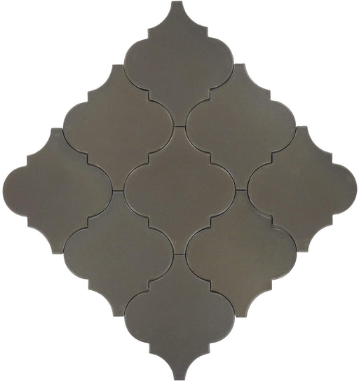 Coal Arabesque Black Matte Porcelain Tile Regency