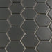 Jet Black Hexagon Porcelain Matte Tile Regency