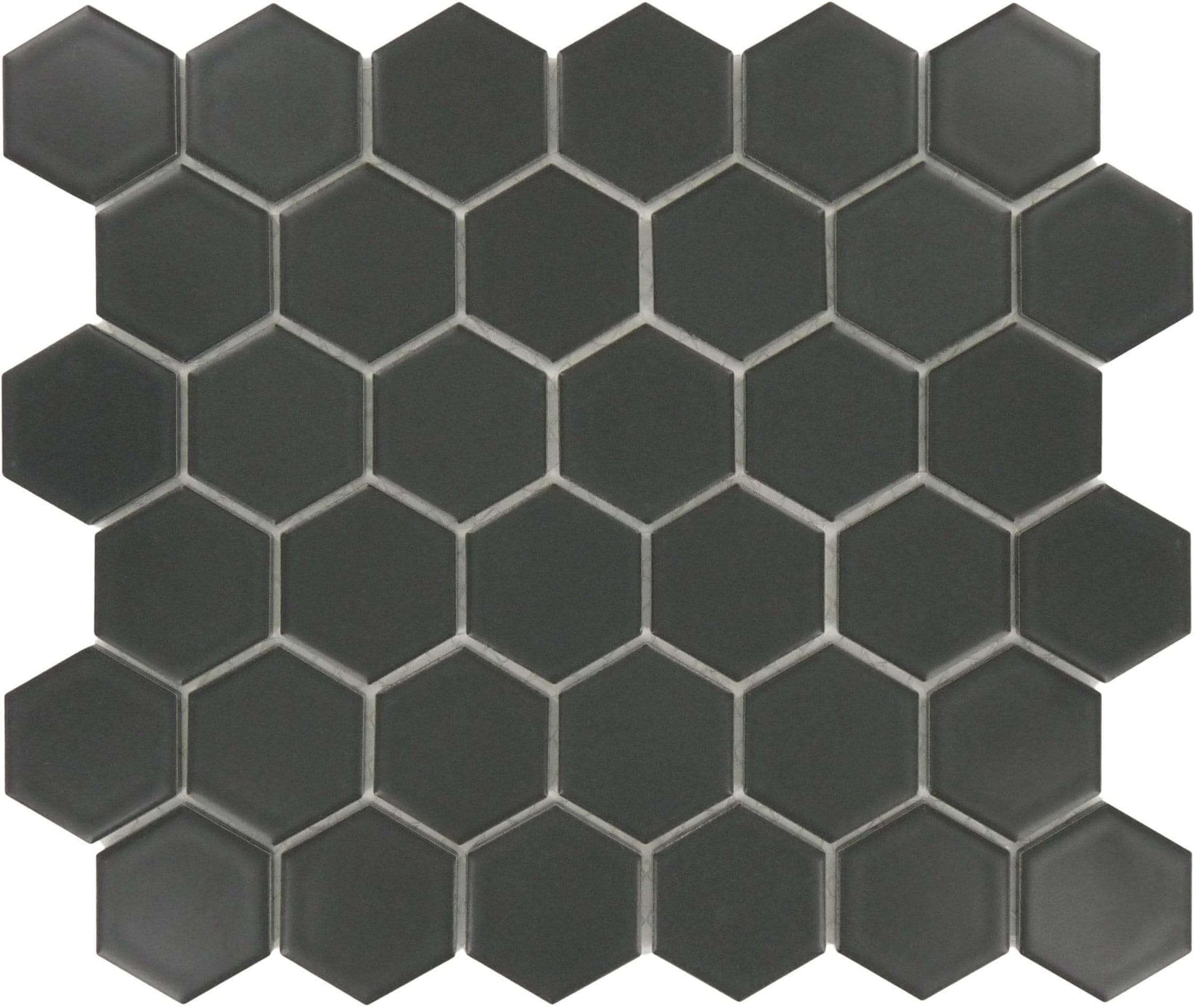 Black Hexagon Tile | Hexagon Porcelain Tile | Matte Black Tile
