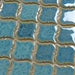 Ice Blue Arabesque Glossy Porcelain Tile Regency