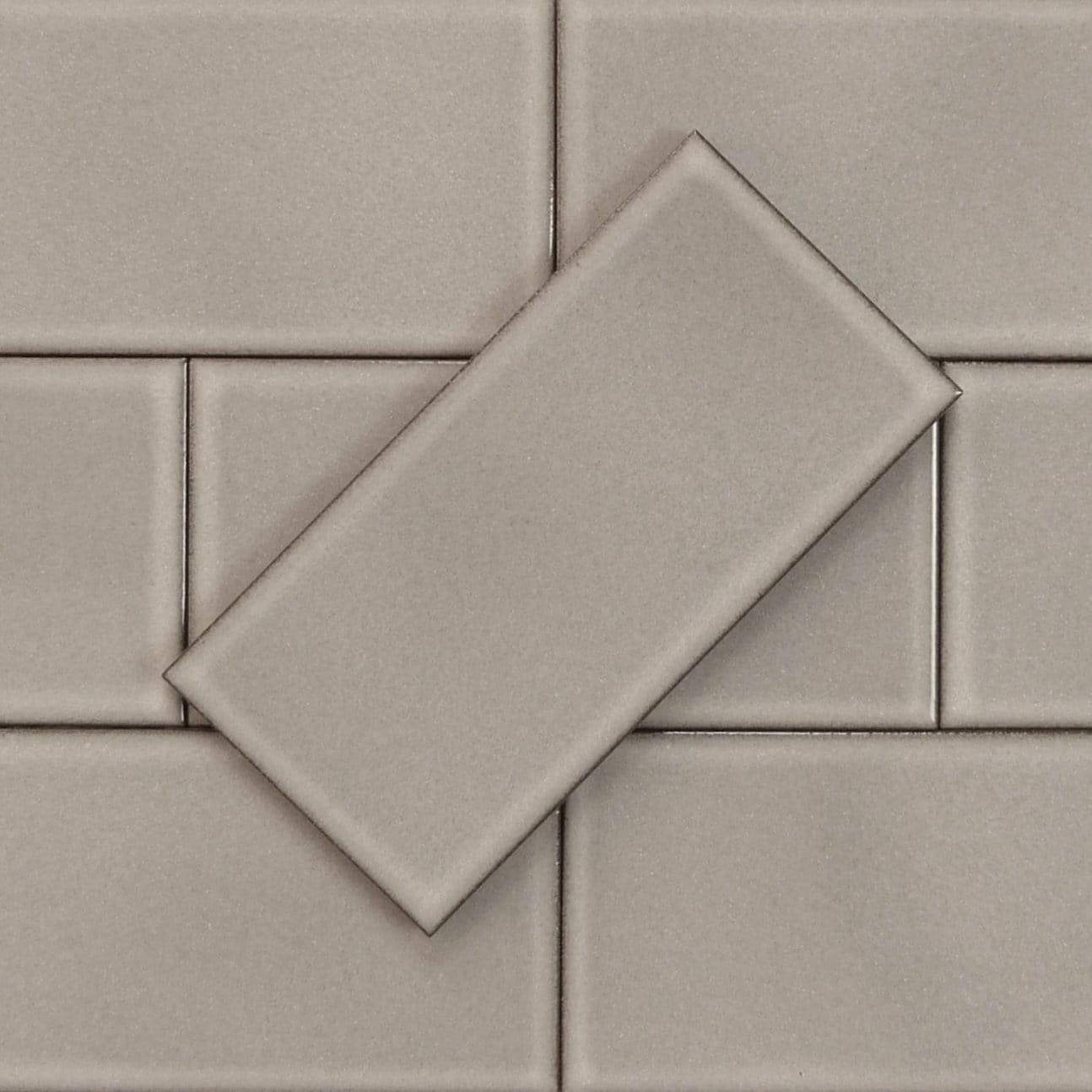 Dolphin 3" x 6" Glossy Porcelain Subway Tile Regency