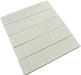 Illusion Alabaster White Rippled Bar 2x8 Glossy Porcelain Tile Regency
