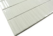 Illusion Alabaster White Rippled Bar 2x8 Glossy Porcelain Tile Regency