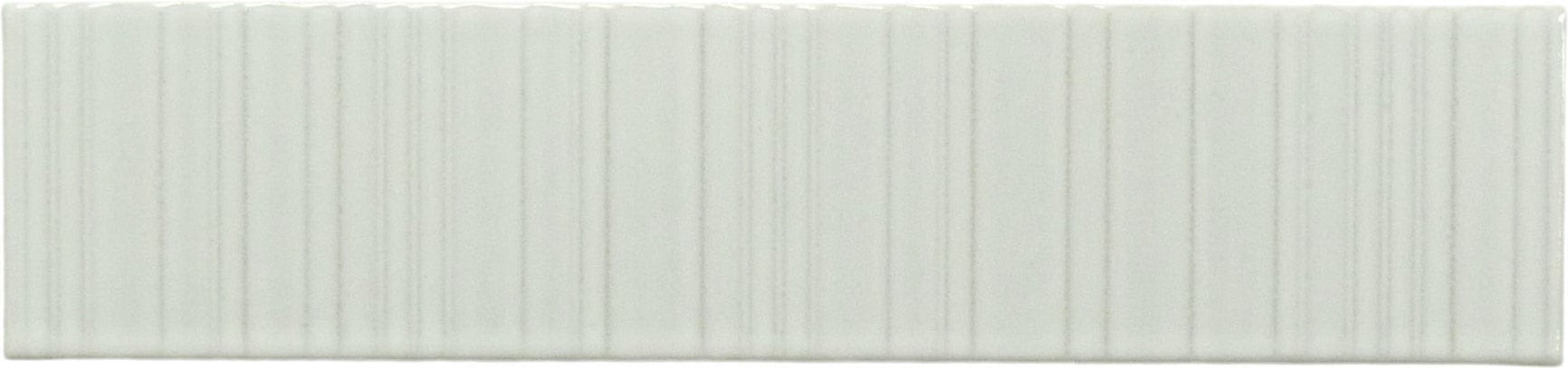 Illusion Dover White Rippled Bar 2x8 Glossy Porcelain Tile Regency
