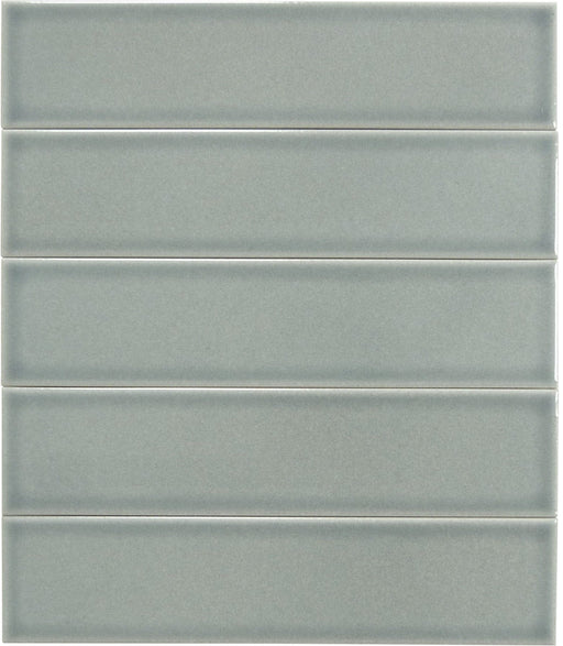 Illusion Wedgewood Grey 2x8 Glossy Porcelain Tile Regency