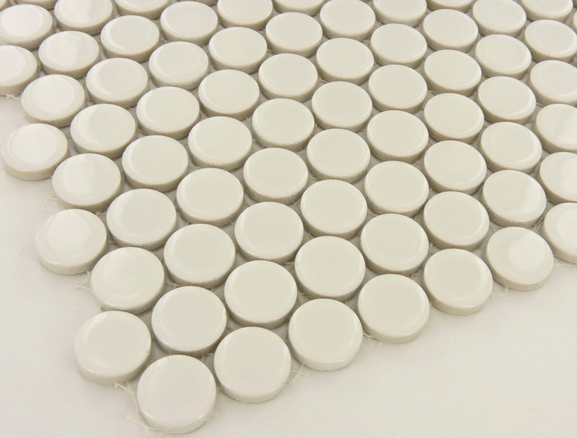 Cloud White Circles Porcelain Glossy Tile Regency