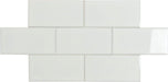 Silvery Moon 3" x 6" Glossy Porcelain Subway Tile Regency