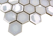 Starry White Hexagon Glossy Porcelain Tile Regency