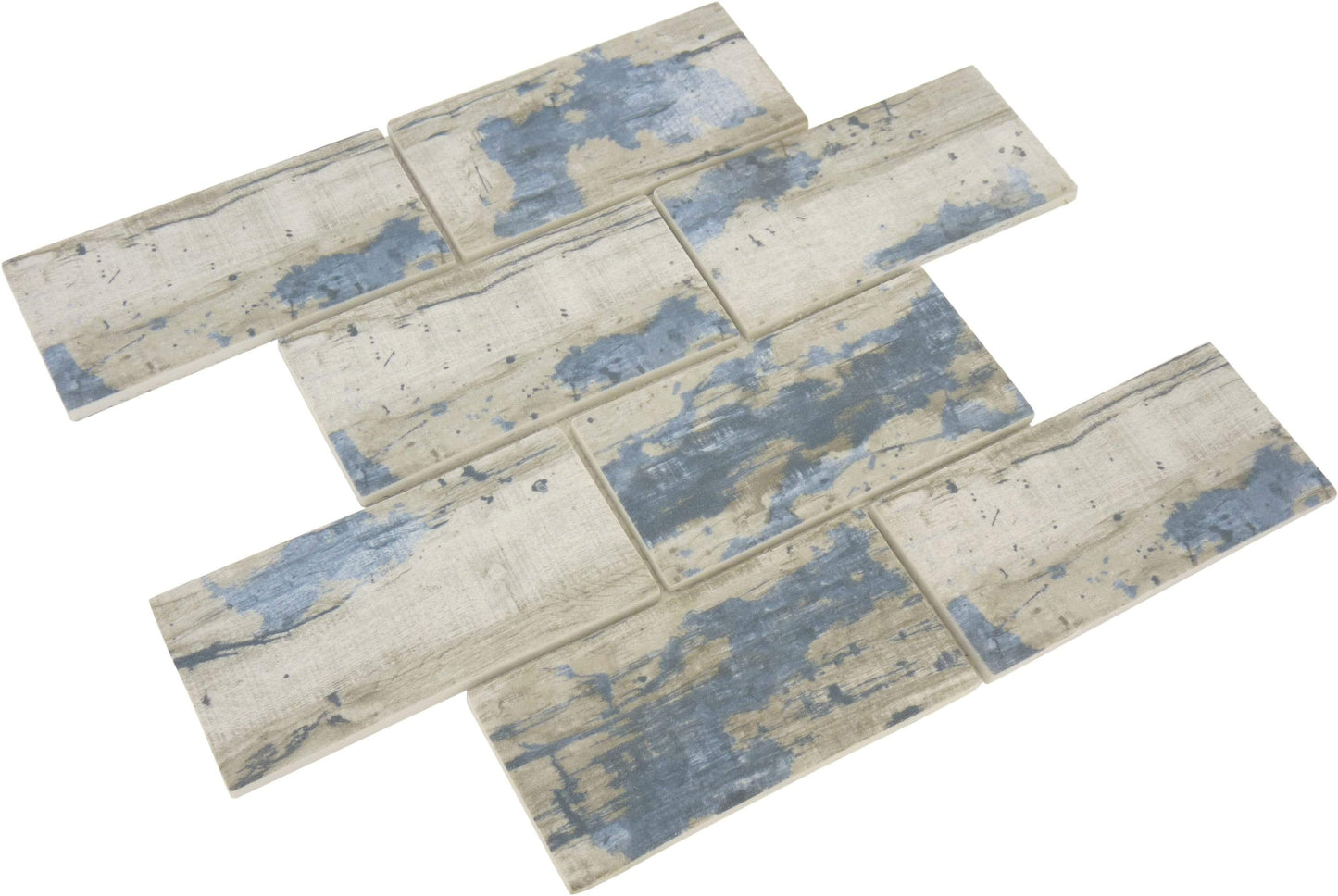 Aspen Blue 3"x 6" Matte Glass Subway Pool Tile Royal Tile & Stone