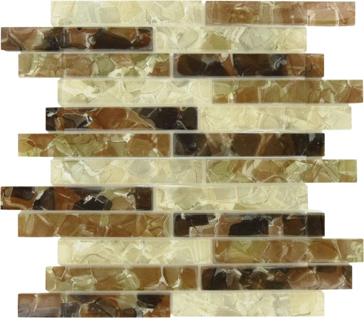 Brown Flake Uniform Brick Glass Pool Tile Royal Tile & Stone